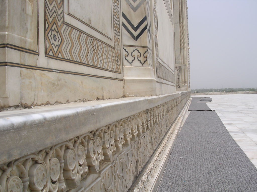 Carved marble basement - Taj Mahal - Agra